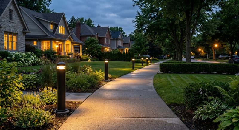 Sidewalk Lighting Installation in Kansas City, KS