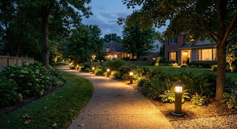 Sidewalk Lighting Installation in Kansas City, KS